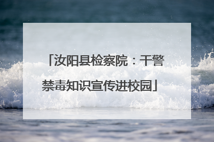 汝阳县检察院：干警禁毒知识宣传进校园