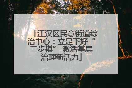 江汉区民意街道综治中心：立足下好“三步棋” 激活基层治理新活力