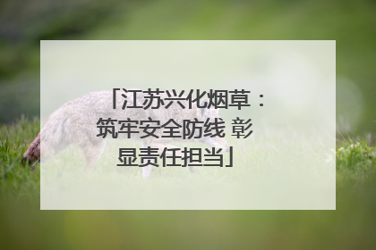 江苏兴化烟草：筑牢安全防线 彰显责任担当
