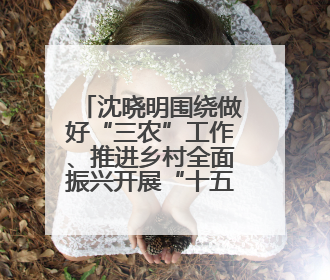沈晓明围绕做好“三农”工作、推进乡村全面振兴开展“十五五”规划专题调研