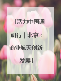 活力中国调研行｜北京：商业航天创新发展