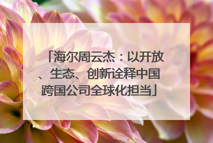 海尔周云杰：以开放、生态、创新诠释中国跨国公司全球化担当