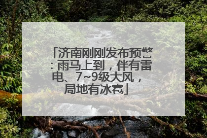 济南刚刚发布预警：雨马上到，伴有雷电、7~9级大风，局地有冰雹