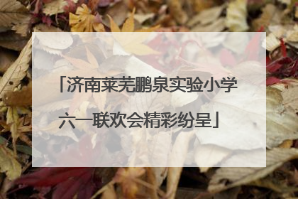 济南莱芜鹏泉实验小学六一联欢会精彩纷呈