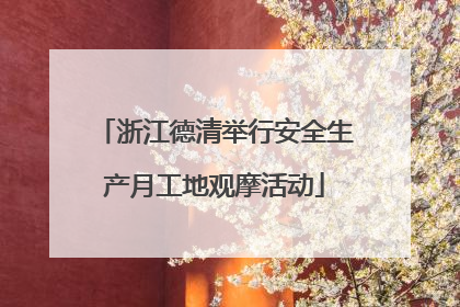 浙江德清举行安全生产月工地观摩活动