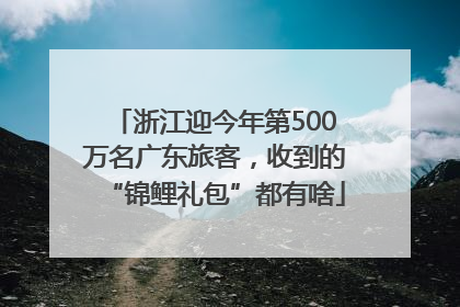 浙江迎今年第500万名广东旅客，收到的“锦鲤礼包”都有啥