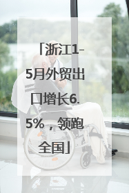 浙江1-5月外贸出口增长6.5%，领跑全国
