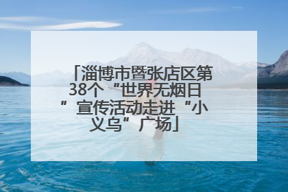 淄博市暨张店区第38个“世界无烟日”宣传活动走进“小义乌”广场