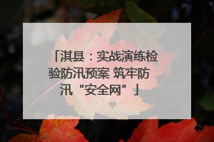 淇县：实战演练检验防汛预案 筑牢防汛“安全网”