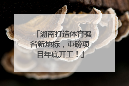 湖南打造体育强省新地标，重磅项目年底开工！