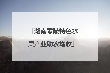 湖南零陵特色水果产业助农增收