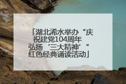 湖北浠水举办“庆祝建党104周年 弘扬‘三大精神’”红色经典诵读活动