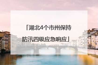 湖北4个市州保持防汛四级应急响应