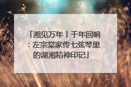 湘见万年丨千年回响：左宗棠家传七弦琴里的湖湘精神印记