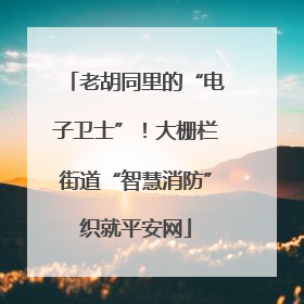 老胡同里的“电子卫士”！大栅栏街道“智慧消防”织就平安网