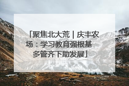 聚焦北大荒｜庆丰农场：学习教育强根基 多管齐下助发展