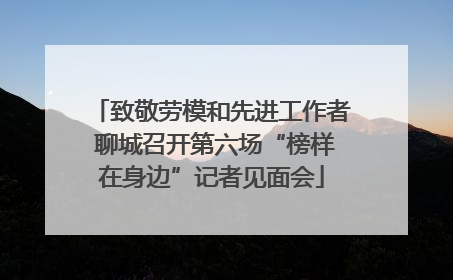 致敬劳模和先进工作者 聊城召开第六场“榜样在身边”记者见面会