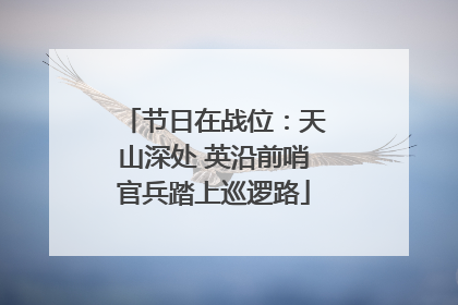 节日在战位：天山深处 英沿前哨官兵踏上巡逻路