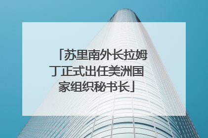 苏里南外长拉姆丁正式出任美洲国家组织秘书长