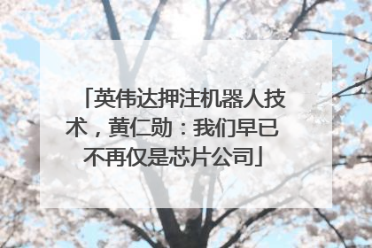 英伟达押注机器人技术，黄仁勋：我们早已不再仅是芯片公司