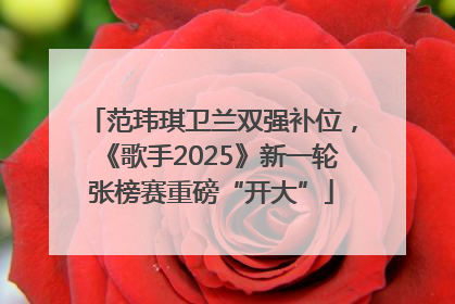 范玮琪卫兰双强补位，《歌手2025》新一轮张榜赛重磅“开大”