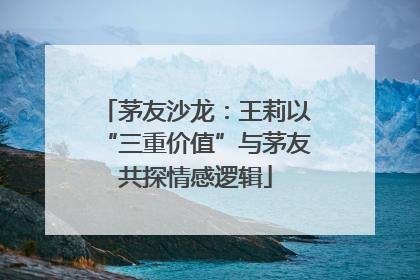 茅友沙龙：王莉以“三重价值”与茅友共探情感逻辑