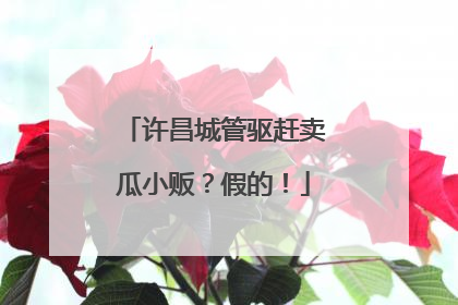 许昌城管驱赶卖瓜小贩？假的！
