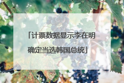 计票数据显示李在明确定当选韩国总统