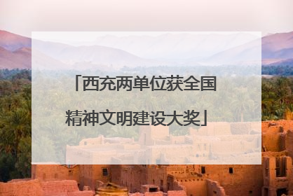 西充两单位获全国精神文明建设大奖