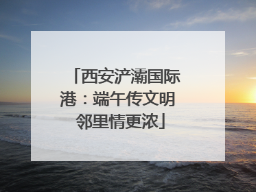 西安浐灞国际港：端午传文明 邻里情更浓