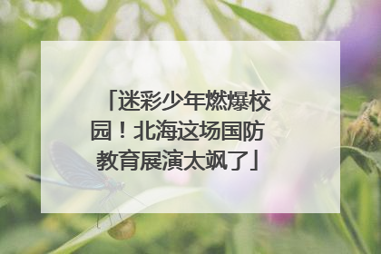 迷彩少年燃爆校园！北海这场国防教育展演太飒了
