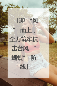 迎 “风” 而上，全力筑牢抗击台风 “蝴蝶” 防线