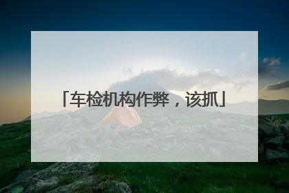 车检机构作弊，该抓