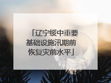 辽宁绥中重要基础设施汛期前恢复灾前水平