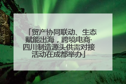 贸产协同联动、生态赋能出海，跨境电商·四川制造源头供需对接活动在成都举办
