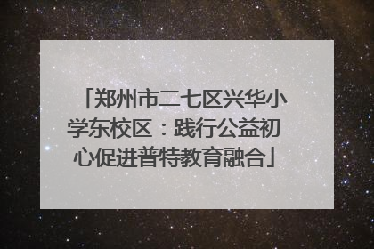 郑州市二七区兴华小学东校区：践行公益初心促进普特教育融合