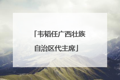 韦韬任广西壮族自治区代主席