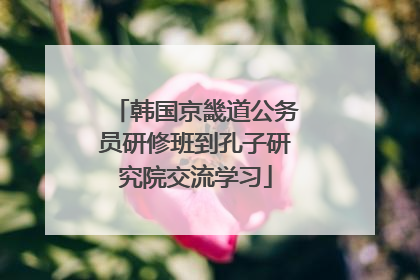 韩国京畿道公务员研修班到孔子研究院交流学习