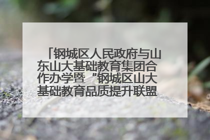 钢城区人民政府与山东山大基础教育集团合作办学暨“钢城区山大基础教育品质提升联盟”签约揭牌活动举行
