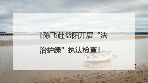 陈飞赴益阳开展“法治护绿”执法检查