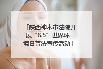 陕西神木市法院开展“6.5”世界环境日普法宣传活动