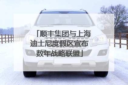 顺丰集团与上海迪士尼度假区宣布数年战略联盟