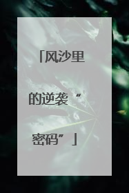 风沙里的逆袭“密码”