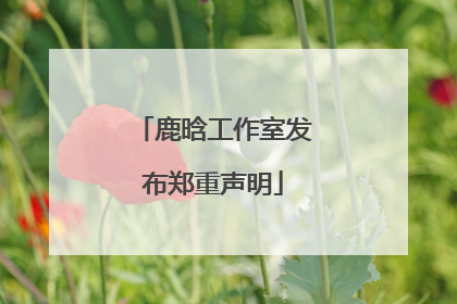 鹿晗工作室发布郑重声明