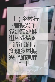 （乡村行·看振兴）党建联建推进村企结对 浙江遂昌实现乡村振兴“加速度”