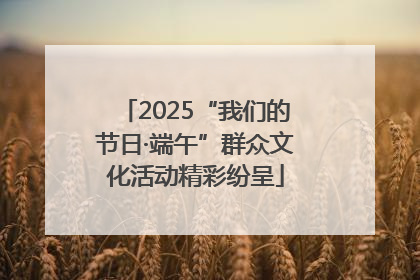 2025“我们的节日·端午”群众文化活动精彩纷呈