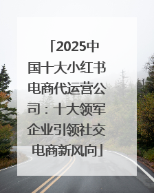 2025中国十大小红书电商代运营公司：十大领军企业引领社交电商新风向