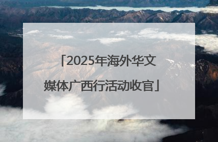 2025年海外华文媒体广西行活动收官