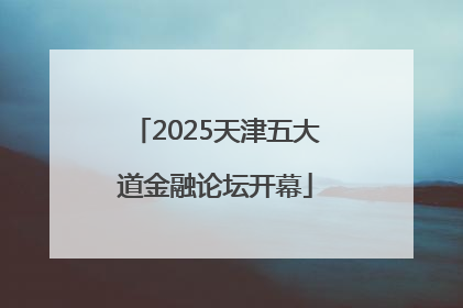 2025天津五大道金融论坛开幕