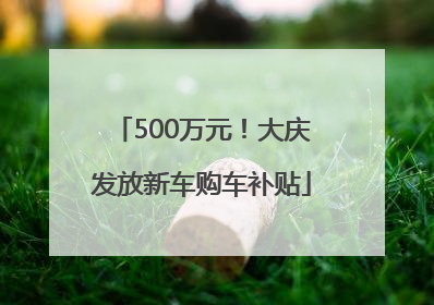 500万元！大庆发放新车购车补贴